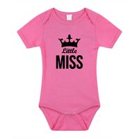 Little miss kraamcadeau rompertje roze meisjes 92 (18-24 maanden)  -