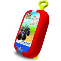 Trolley - MULTIPRINT - 64143 - 7 Hot Wheels-stempels, 5 potloden, 18 stiften