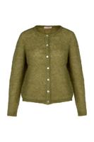 Bibi spring cardigan - dark lime - 13522