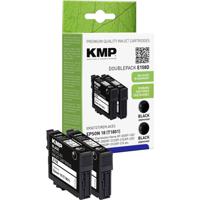 KMP Inktcartridge vervangt Epson 18, T1801 Compatibel 2-pack Zwart E158D 1622,4821 - thumbnail