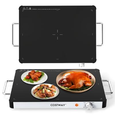 Elektrische Warmhoudplaat met Instelbare Temperatuur Voedselverwarmer 48 x 32 x 4 cm