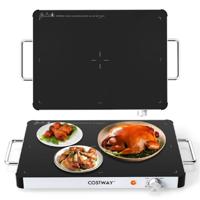 Elektrische Warmhoudplaat met Instelbare Temperatuur Voedselverwarmer 48 x 32 x 4 cm