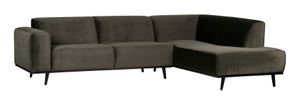 BePureHome Loungebank 'Statement' Velvet, Rechts, kleur Groen