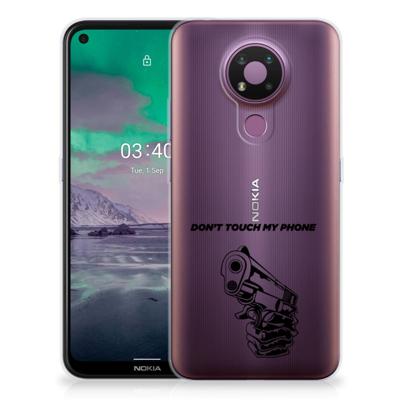 Nokia 3.4 Silicone-hoesje Gun Don't Touch My Phone Nokia 3.4 Silicone-hoesje Gun Don't Touch My Phone