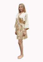 Kimono dames champagne - satijn - Satin-Luxury - thumbnail