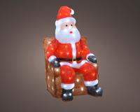 Kerstman in stoel 32x36x60 cm 100 lamps