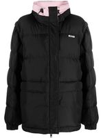 MSGM detachable-sleeves hooded jacket - Noir - thumbnail