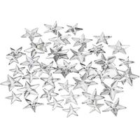 Zilveren plak diamantjes steentjes sterren 360x stuks - thumbnail