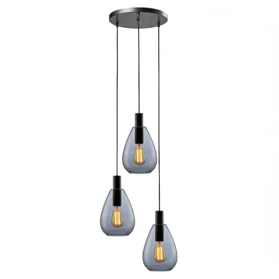 Freelight Hanglamp Dorato 3 lichts Ø 35 cm zwart