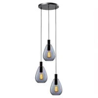 Freelight Hanglamp Dorato 3 lichts Ø 35 cm zwart