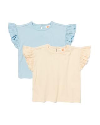 HEMA Baby T-shirts jersey - 2 stuks blauw (blauw)