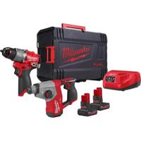 Milwaukee M12 FPP2BG2-502X Accu-machineset 2-delig FPD2 + FHAC16 in HD Box | Incl. 2x 5,0Ah accu en lader - 4933500138