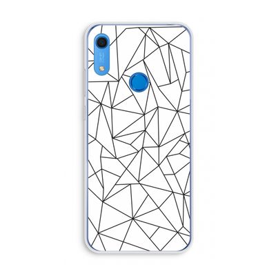 Geometrische lijnen zwart: Huawei Y6s Transparant Hoesje