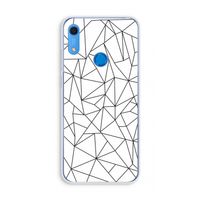 Geometrische lijnen zwart: Huawei Y6s Transparant Hoesje