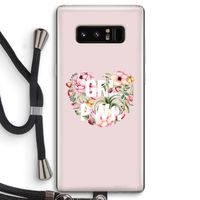 GRL PWR Flower: Samsung Galaxy Note 8 Transparant Hoesje met koord
