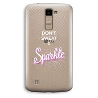 Sparkle quote: LG K10 (2016) Transparant Hoesje