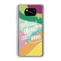Don't call: Xiaomi Poco X3 NFC Transparant Hoesje