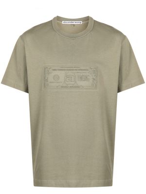 Alexander Wang t-shirt à motif embossé - Vert