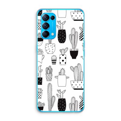 Cactusmotief: Oppo Find X3 Lite Transparant Hoesje