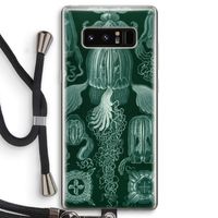 Haeckel Cubomedusae: Samsung Galaxy Note 8 Transparant Hoesje met koord
