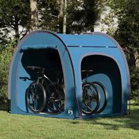 VidaXL Fietstent met dak met opslag blauw 218 x 156 x 180 cm
