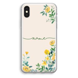 Gele bloemen: iPhone X Transparant Hoesje