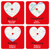 Gepersonaliseerde onderzetters locaties