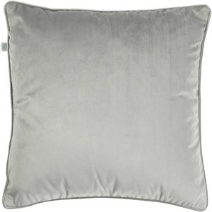 Dutch Decor - FINN - Sierkussen 45x45 cm - velvet - effen kleur - Micro Chip - lichtgrijs