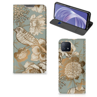 Smart Cover voor OPPO A73 5G Vintage Bird Flowers - thumbnail