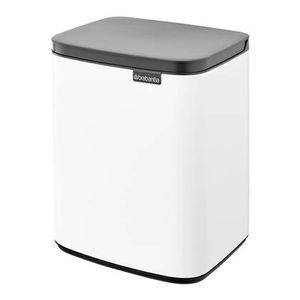 Brabantia Bo Waste Bin 7 l Rechthoekig Staal Zwart, Wit