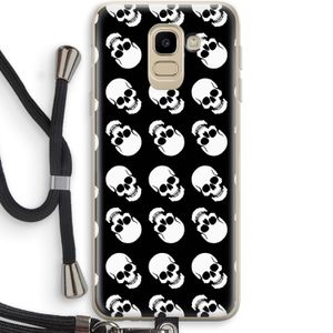 Musketon Skulls: Samsung Galaxy J6 (2018) Transparant Hoesje met koord