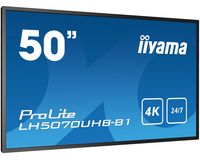 Iiyama ProLite LH5070UHB-B1 Digital Signage display Energielabel: G (A - G) 125.7 cm (49.5 inch) 3840 x 2160 Pixel 24/7 Portretmodus, Anti-burn-in-functie - thumbnail
