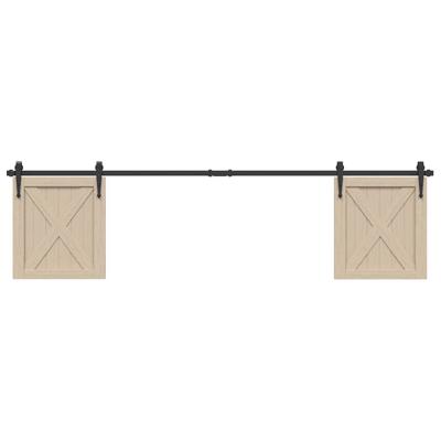 VidaXL Ophangset voor schuifdeur 200 cm koolstofstaal