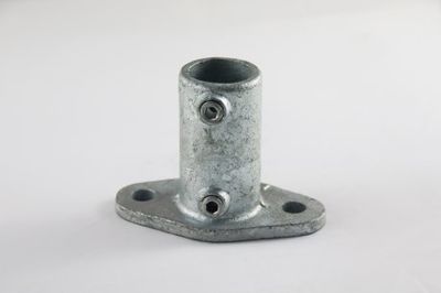 Voetplaat mat zwart structuur steigerbuis met inbusbout steigerbuis Ø 33.7mm