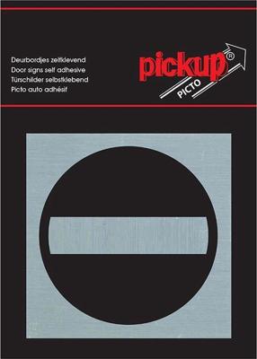 Route Alu Picto 80 x 80 mm Sticker geen entree - Pickup