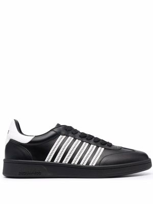 DSQUARED2 baskets à détail rayé - Noir