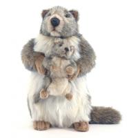 Hansa pluche marmot knuffel - 35 cm - dieren knuffels - thumbnail