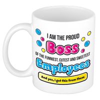 Cadeau mok voor baas - grappig - keramiek - 300 ml - proud boss - thumbnail