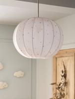Bolvormige stoffen lampenkap voor hanglamp beige