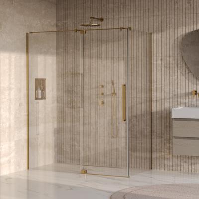 BRAUER Stellar douchecabine met draaideur helder glas 160x80x200 omkeerbaar incl. glascoating PVD goud geborsteld