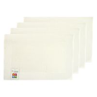 Placemats Hampton - 8x - wit - PVC - 30 x 45 cm