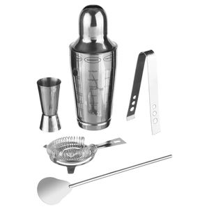 Cocktailshaker 600 ml RVS 5-delige set