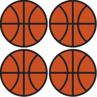 Moderne onderzetters Basketbal Moderne onderzetters Basketbal