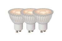 Lucide MR16 - Led lamp - Ø 5 cm - LED Dimb. - GU10 - 3x5W 3000K - Wit - Set van 3