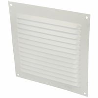 AMIG Ventilatierooster/muurrooster - 150 x 150mm - aluminium - wit - schoepenrooster   -