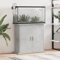 Aquariumstandaard 81x36x73 cm bewerkt hout betongrijs - thumbnail