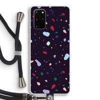 Dark Rounded Terrazzo: Samsung Galaxy S20 Plus Transparant Hoesje met koord