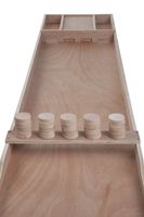 Longfield Games houten sjoelbak 200 x 41 x 7,5 cm hout 30 schijven - thumbnail