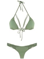 Amir Slama bikini à détails de brides - Vert - thumbnail