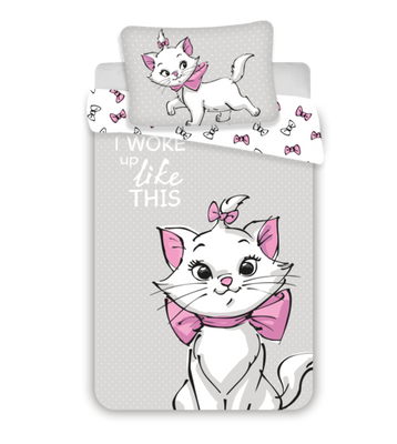 Disney Aristocats peuterdekbedovertrek - 100 x 135 cm - grijs - Katoen